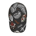 thumbnail image 4 of Fotbe Japanese Sushi Hashi Baseball Cap, Japanese Sushi Hashi Print Dad Hat,Outdoor Hat,Adjustable Sports Cap, Perfect For Activities, 4 of 9