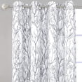 thumbnail image 3 of DriftAway Tree Branch Botanical Pattern Painting Blackout Room Darkening Thermal Insulated Grommet Lined Window Curtains 2 Panels 2 Layers, 52" x 72" Gray, 3 of 7