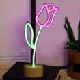 thumbnail image 6 of LED Flower Table Lamp, Battery Powered Decorative Night Light, Portable Ambiance Light for Bedroom Living Room Home Decor Gift(I), 6 of 6