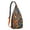 Orange-29, variant on Jurassic Dinosaur Sling Backpack - Artistic Dino Print Crossbody Bag, Fashionable Pack for Outdoors