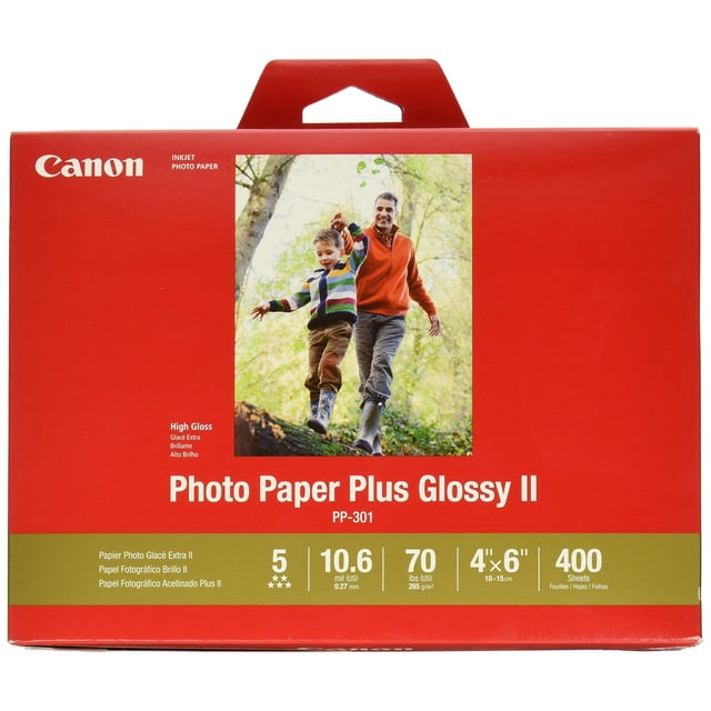 Papel fotográfico Canon Photo Paper Plus Glossy II 4x6 400 hojas