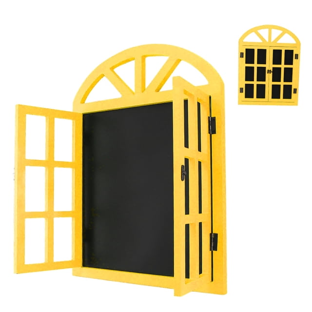 Window Shaped Chalkboard Sign Suitable for Home Cafe Bar, Easy Hanging Message Board, Versatile Decor, Board Material
