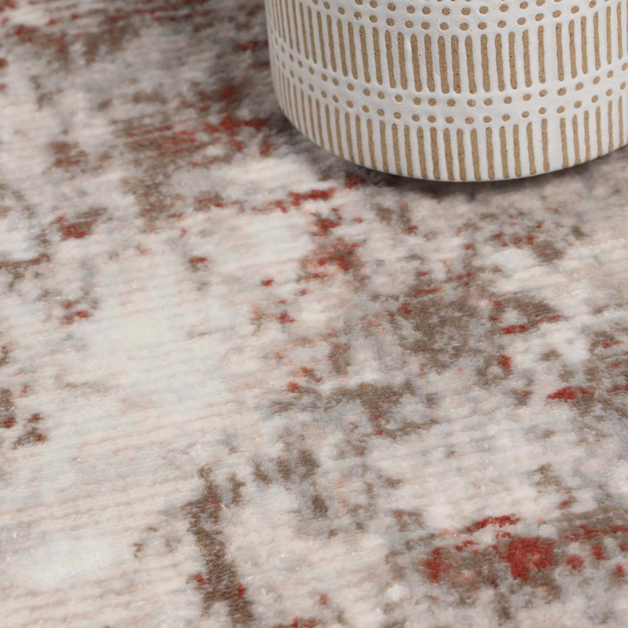 Superior Euphemia Distressed Modern Indoor Area Rug, 7' 6" x 9' 6", Rust