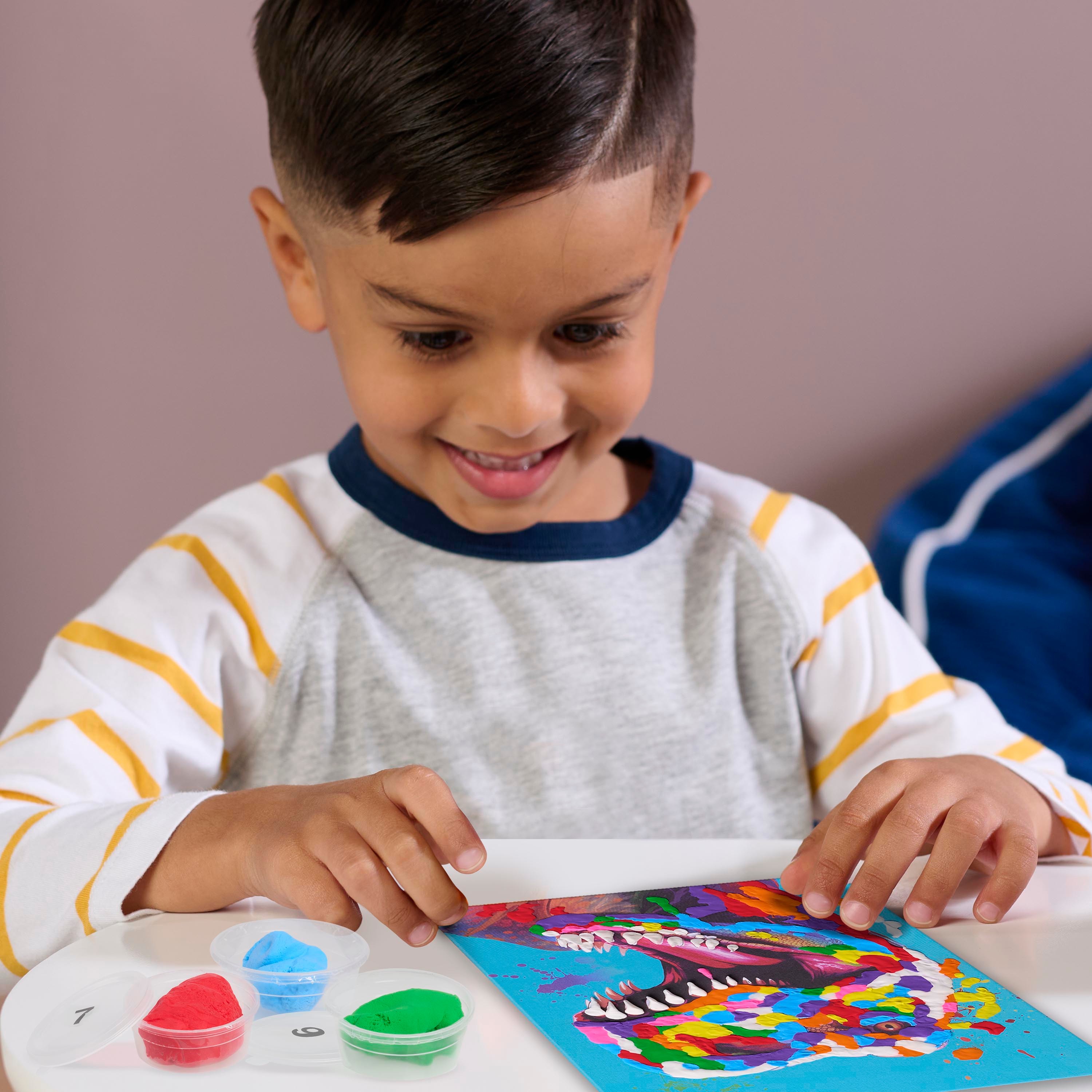 (3 pack) Sensory Clay by Number Dinosaur & Friends