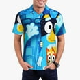 thumbnail image 2 of Lsque Bluey Pattern Golf Shirts for Men Dry Fit Print Moisture Wicking Performance Short Sleeve Polo Shirt-4X-Large, 2 of 7