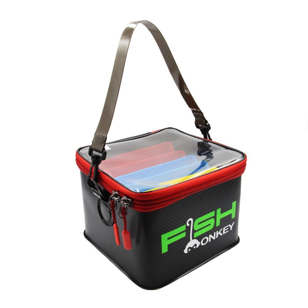 48 Slot Squid Jig Case Eva Fishing Lure Storage Bucket Boat Tackle Bag  Container 