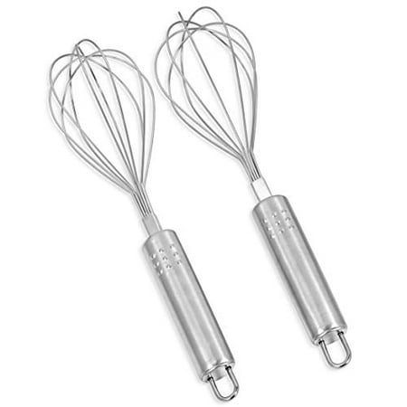 Simpli-Magic Cooking Utensils Stainless Steel  2 Pack Bundle  Egg Beater  Whisk