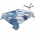 thumbnail image 2 of Blue White Daisy Table Cloth Waterproof Tablecloths, Luxury Farmhouse Botanical Flower Tablecloth Dining Table Cover for Kitchen Party Tabletop Outdoor, Rectangle Tablecloth 60x102 Inch, 2 of 9