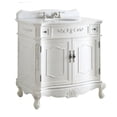 thumbnail image 5 of Benton Collection 36" Classic Antique White Bathroom Vanity with White Marble Top, 5 of 6