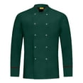 thumbnail image 4 of GrmtClth Chef Coats for Men Double-Breasted Bakery Cook Coat Long Sleeve Lightweight Restaurant Uniform Green S, 4 of 6