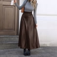 thumbnail image 6 of QHFBli Womens Long Maxi Woolen A Line Skirt Autumn Winter Plaid Skirt, 6 of 7