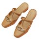 thumbnail image 2 of Pantuflas planas con punta envolvente para mujer, elegantes, suaves, ligeras, sin espalda, zapatos planos para exteriores, marrón, 37, 235mm/9,25 pulgadas, 2 of 8