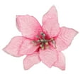 thumbnail image 2 of 10Pcs Glitter Poinsettia Flowers Christmas Tree Ornaments, Artificial Poinsettias Bushes Christmas Decorations for Xmas Holiday Wedding , 5.2-inch, 2 of 8