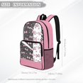 thumbnail image 6 of SEANATIVE Middle School Clear Backpack Kids Transparent Bookbag See Through Daypack Heavy Duty PVC Schoolbag School Accessory for Boys Girls Teens, Pink Bow Print, 6 of 7