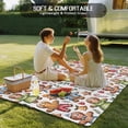 thumbnail image 4 of Gingerbread Man Outdoor Rug for Patio/Deck/Porch, Non-Slip Large Area Rug 5 x 7 Ft, Boys Girls Candy Fruits Star Indoor Outdoor Rugs Washable Area Rugs, Reversible Camping Rug Carpet Runner, 4 of 8