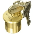 thumbnail image 2 of Baldwin 8323060 1.25 in. Mortise Cylinder C Keyway, Satin Brass & Brown, 2 of 2