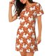 thumbnail image 2 of Easygdp Christmas Snowflake Dog Camisón de manga corta para mujer, informal, estampado, 2 of 6
