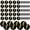 Black Print Gold, variant on Zooblu 200 Pcs 8 Sheets Football Helmet Stickers Hatchet Decals 1-1/8 Inch Self Adhesive Hockey Stickers for Baseball Softball(Black on Clear)