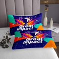 thumbnail image 3 of Trophy Quilt Set Cup Coverlet Set,European Sport Bedspread Set Twin,Rainbow Galaxy Quilted Competitive Game Room Decor, 3 of 3
