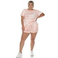 thumbnail image 2 of White Mark Women's Plus Size 2 Piece Top & Shorts Lounge Set, 2 of 6