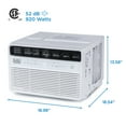 thumbnail image 2 of BLACK+DECKER BD10NWES 10,000 BTU Inverter Window Air Conditioner, Window AC Units for Up To 450 Sq. Ft., ENERGY STAR Rated AC Unit, Full Function Remote Control, White, 2 of 7