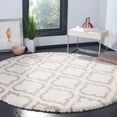 thumbnail image 3 of SAFAVIEH Hudson Louise Geometric Shag Area Rug, Slate Blue/Ivory, 7' x 7' Square, 3 of 11