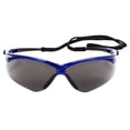 thumbnail image 3 of KleenGuard V30 Nemesis Safety Glasses (47387), Smoke (Safety Sunglasses) Anti-Fog Lens with Metallic Blue Frame, 12 Pairs / Case, 3 of 4