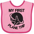 thumbnail image 3 of Inktastic My First Plane Trip Airplane Boys or Girls Baby Bib, 3 of 4