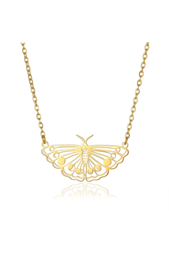 Stainless steel hollowed out butterfly pendant super cool everything