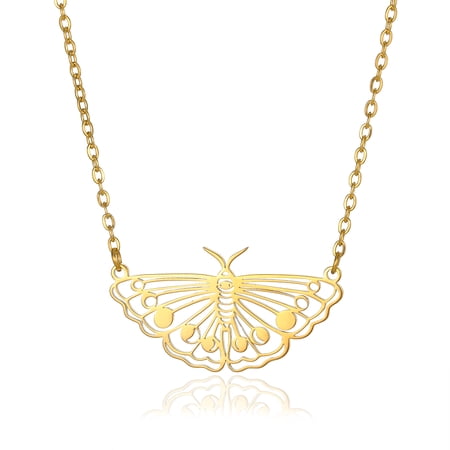 Stainless steel hollowed out butterfly pendant super cool everything