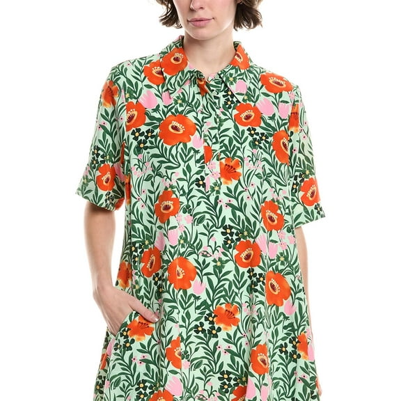 Endless Rose womens  Shirt Dress, s, Green