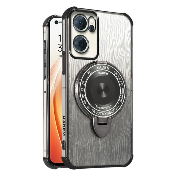Kickstand Case for OPPO Reno 7 5G Cover Soft TPU Silicone Phone Case with Luxury Magnetic Mirror Stand Shell for Women Men Anti-Fall Protective Cover Compatible with OPPO Reno 7 5G Case