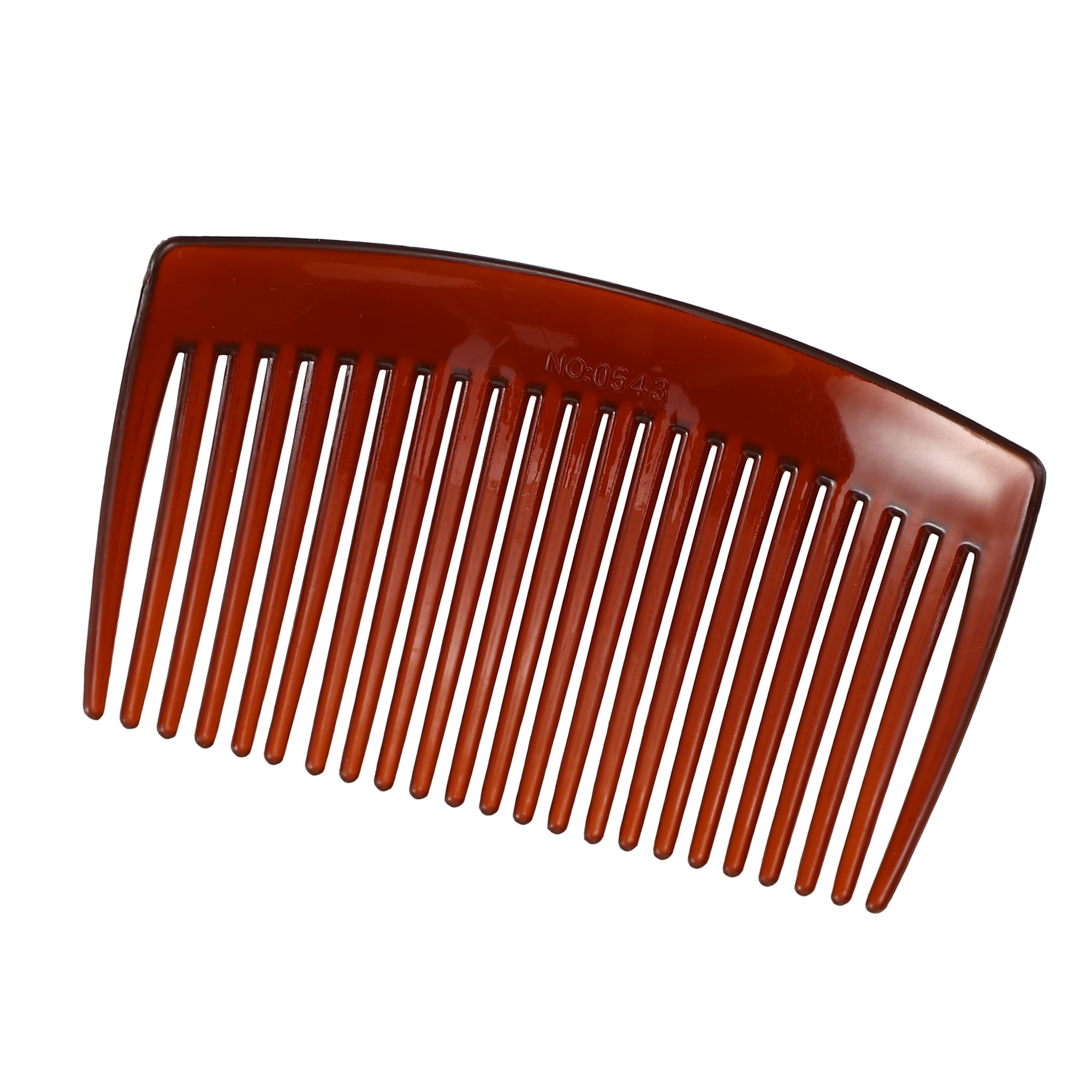 Unique Bargains 4 Pcs Classic Side Clip Hair Comb Teeth Hair Combs 3" Plastic Brown