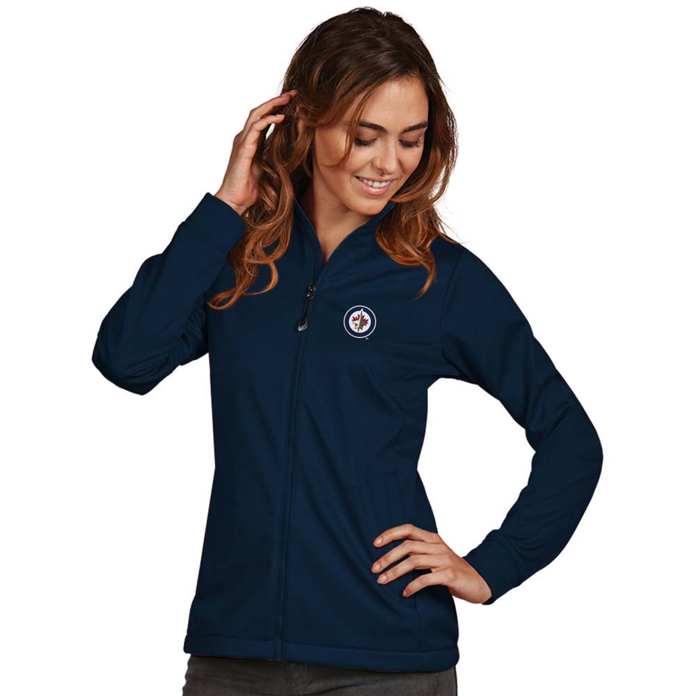 Winnipeg Jets Antigua Women's Golf Full Zip Jacket Navy by ANTIGUA GROUP/ 22534