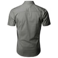 thumbnail image 3 of H2H Mens Casual Slim Fit Short Sleeve Shirts DARKGRAY US 3XL/ASIA 4XL (KMTSTS0132), 3 of 6