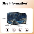 thumbnail image 5 of Honeii Golden Blue Mountains Print 4 slice Toaster Cover, Two Slice Toaster Dust-proof Cover For Kitchen Small Appliance and Fingerprint Protection, 5 of 7