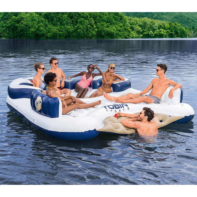 Tobin Sports 7-Person Inflatable Lake Island Float, Perfect for