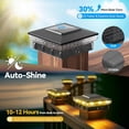 thumbnail image 3 of 8 Pack Solar Post Cap Lights, 3.5x3.5 4x4 5x5 Upgraded Outdoor LED Fence Post Cap Lights, Warm/Cool White Solar Deck Post Lights for Garden Patio Porch, 3 of 6