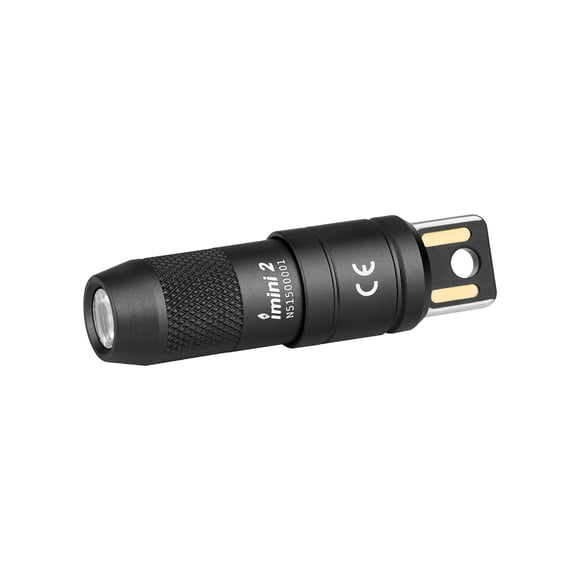 OLIGHT IMINI 2 Tiny Rechargeable Keychain Flashlight, 50 Lumens Portable Quick-Release Mini Flashlights with Magnetic Base, Instant Activation Light for EDC and Emergency(Black)