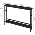 thumbnail image 2 of Narrow Console Table, 5.9” Slim Entryway Table, 2 Tier Console Tables for Entryway, Industrial Skinny Sofa Table with Adjustable Shelf, Behind Couch Table for Living Room, Hallway, Foye, 2 of 9