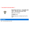 thumbnail image 2 of Brake Rotor Set Screw - Compatible with 2000 - 2006 Mercedes-Benz S500 2001 2002 2003 2004 2005, 2 of 2