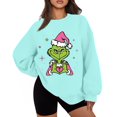 thumbnail image 1 of MIARHB Grinch - Sudadera de cuello redondo para mujer, talla grande, informal, a la moda, con estampado navideño, cuello redondo, manga larga, tallas S-3XL, 1 of 5