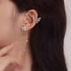 thumbnail image 4 of Minnieouse Clip de oreja para mujer, reemplazo de insecto de flor de Color sólido, diamantes de imitación exquisitos para niñas, aretes para Ropa, zapatos y accesorios Miscelánea Oro Izquierda, 4 of 6