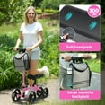thumbnail image 4 of COSYWILL Steerable Knee Scooter,Economy Knee Walker,All Terrain Foldable Medical Scooter for Foot Injuries Crutches Alternative,Pink, 4 of 7