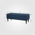 thumbnail image 3 of Sophia & William Storage Ottoman Bench 46.5 inches Large Storage Bench with Removable Wooden Legs Shoe Changing Stool for Living Room Bedroom,Blue, 3 of 9
