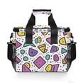 thumbnail image 7 of FORMRS Insulated Cooler Bag 24 Cans Capacity Soft Leakproof Lunch Box with Side Pockets, Purple Retro Pattern, 7 of 7