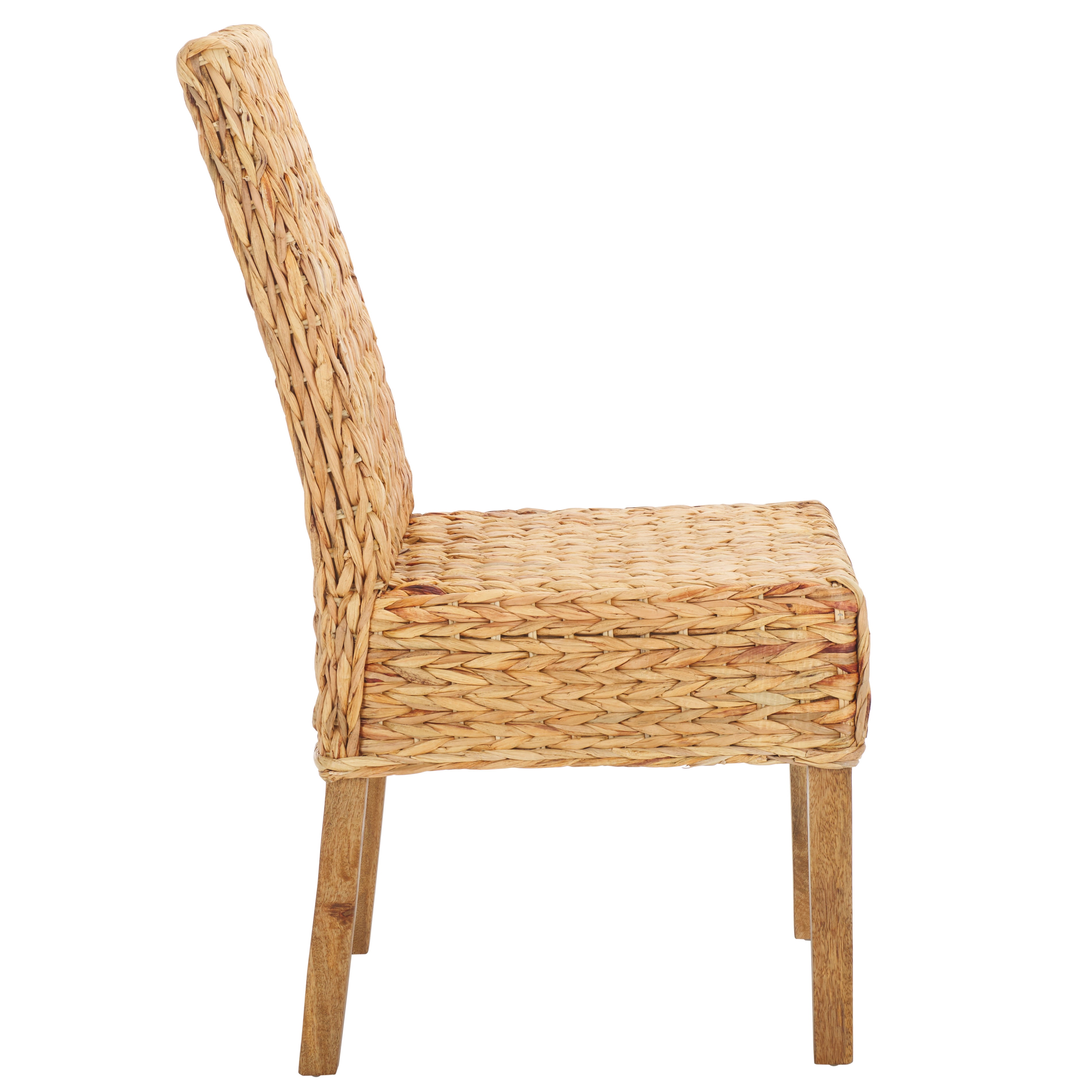 Safavieh Sanibel Water Hyacinth Coastal Side Chair, Natural (Set of 2)
