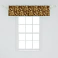 thumbnail image 2 of Ambesonne Mid-Century Modern Window Valance, Earthy Geometric, 54" X 12", Caramel Fawn and Chocolate, 2 of 3