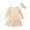 Solid, variant on Toddler Girl Clothes under $5 Long Sleeved Solid Color Button Round Neck Girls' Casual Hairband Dress Two-piece Set