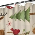 thumbnail image 3 of Beige Christmas Santa and Animal Pattern Shower Curtain 84"x72" ,Bathroom Decorative Shower Curtains Set with 12 Hooks,Modern Waterproof Washable Shower Curtain, 3 of 6